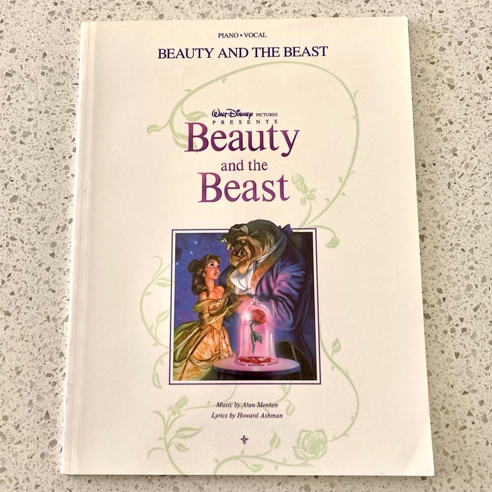 Original 90s Beauty and the Beast Piano/Vocal Book